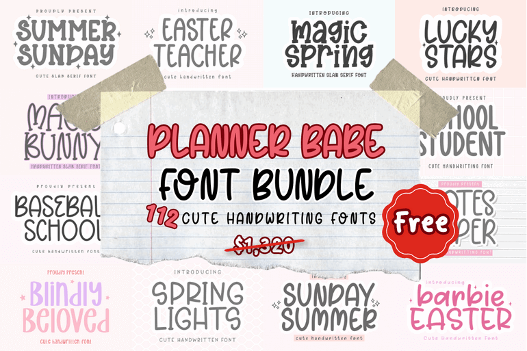 Planner Babe Font Bundle Giveaway Download