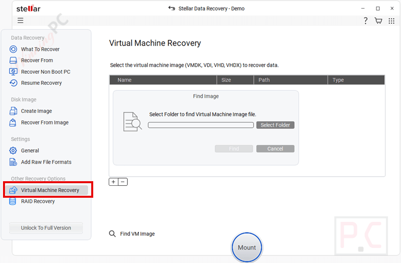 virtual machine stellar toolkit for data recovery