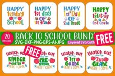 Back to School SVG Bundle Free Download