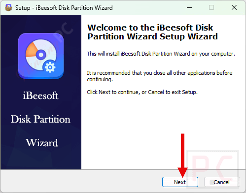 install ibeesoft disk partition wizard