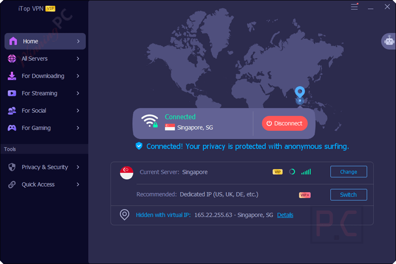 itop vpn homepage screenshot iTop VPN Premium
