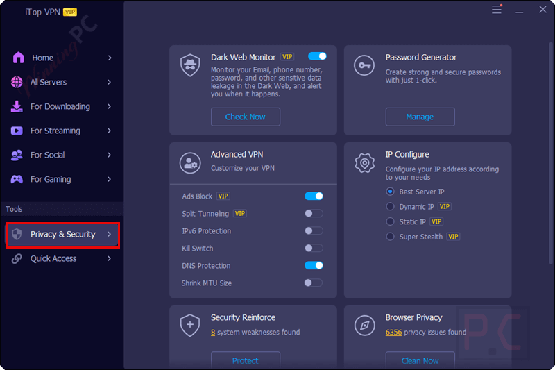itop vpn privacy security screenshot itop vpn privacy security screenshot