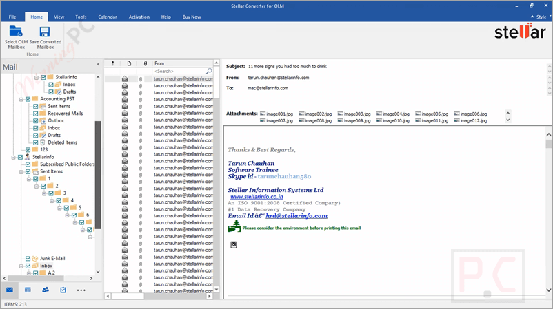 preview stellar converter for olm