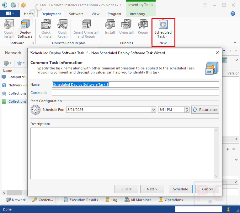 schedule emco remote installer professional