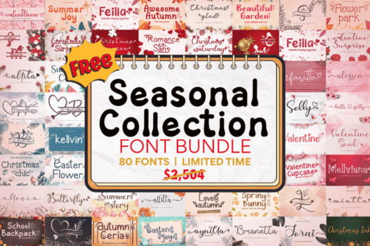 Seasonal Collection Font Bundle Giveaway Download