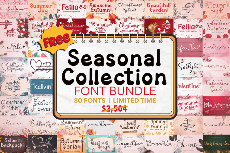 Seasonal Collection Font Bundle Giveaway Download