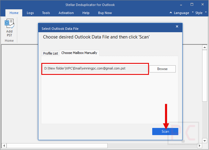select data stellar deduplicator for outlook