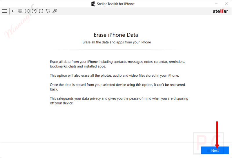 stellar toolkit for iphone erase iphone data