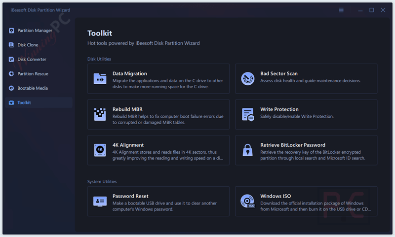 toolkit ibeesoft disk partition wizard