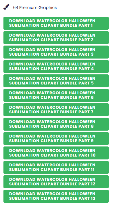 watercolor halloween sublimation clipart bundle download