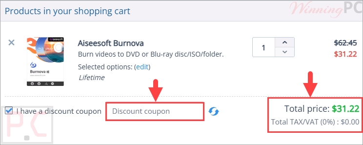 aiseesoft burnova coupon code