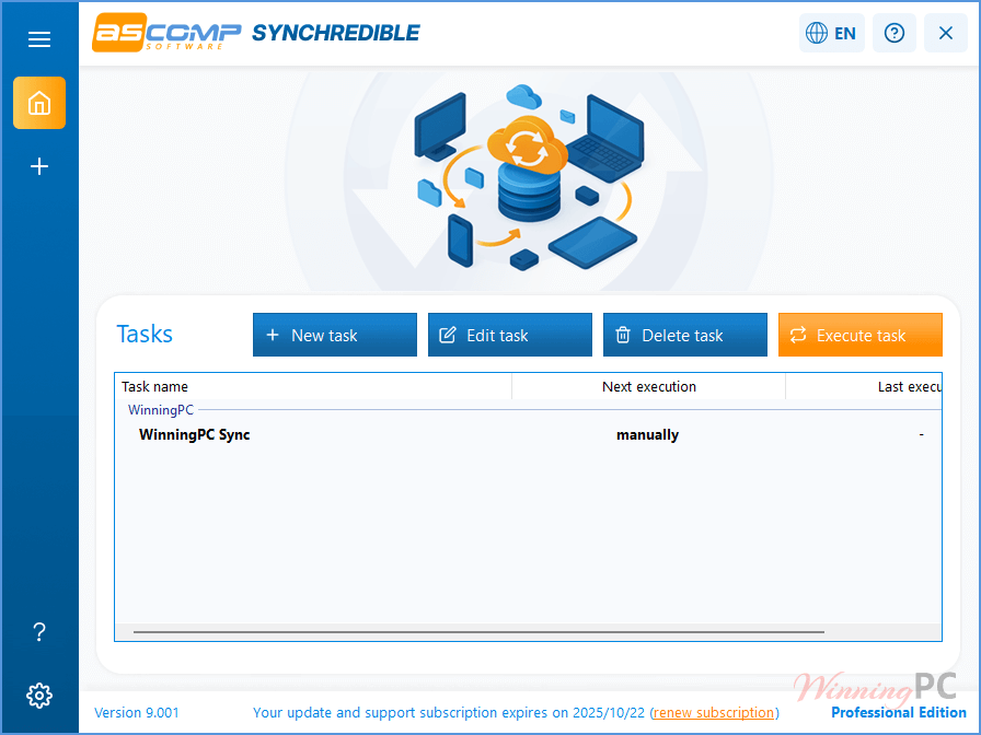 ascomp synchredible pro screenshot 2025 ASCOMP Synchredible Professional Screenshot