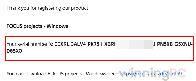 Get FOCUS projects Key