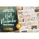 Hello November Clipart Huge Bundle Free Download