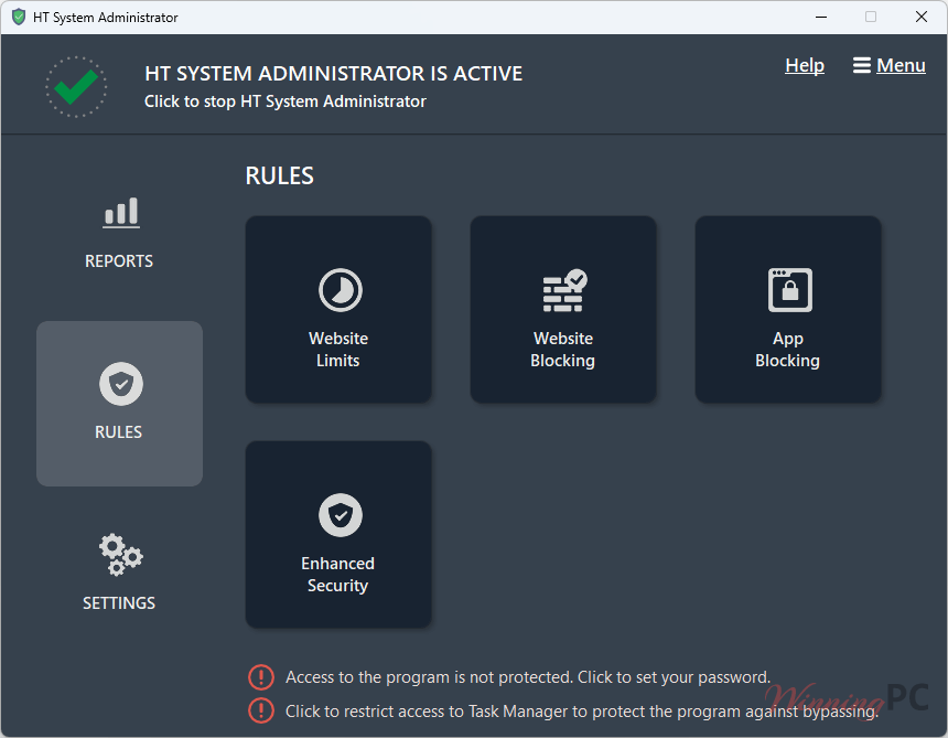 ht system administrator rules screenshot ht system administrator rules screenshot