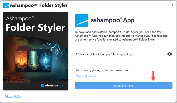 install ashampoo folder styler