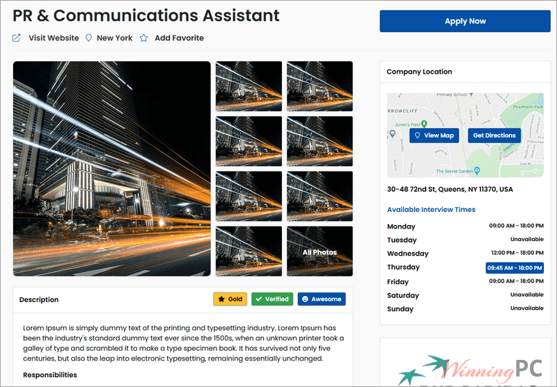 premiumpress job board theme job screenshot