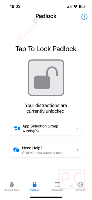 tap to lock padlock app