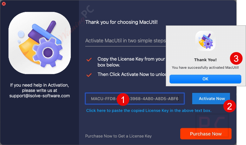 activate macutil code activate macutil code