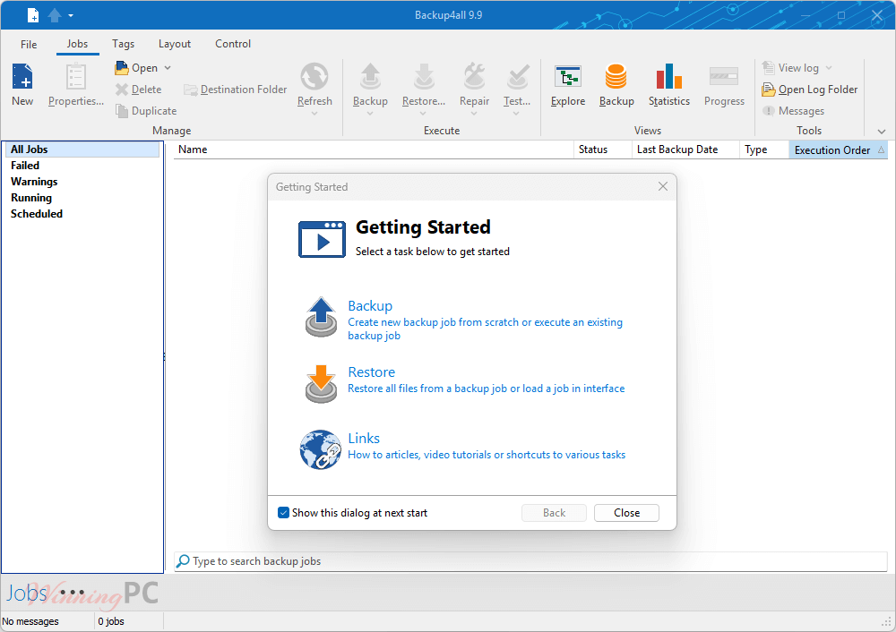 backup4all lite main screenshot backup4all lite main screenshot