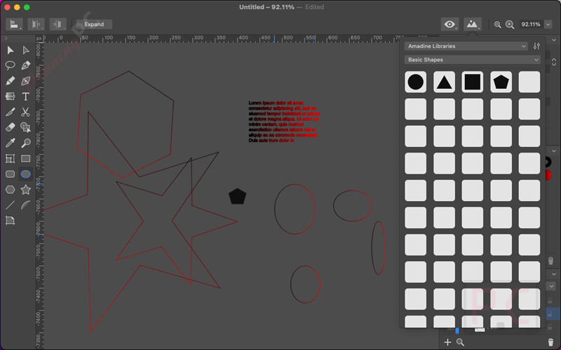 basic shape amadine for mac