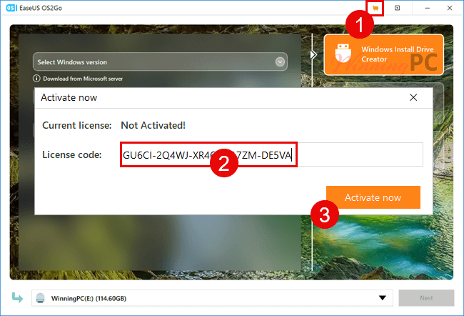 easeus os2go license code free EaseUS OS2Go license key free download