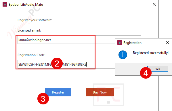 enter epubor libaudio mate code