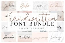 Handwritten Font Bundle Giveaway Download