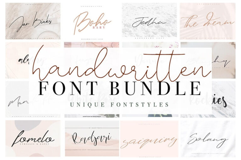 Handwritten Font Bundle Giveaway Download for Free