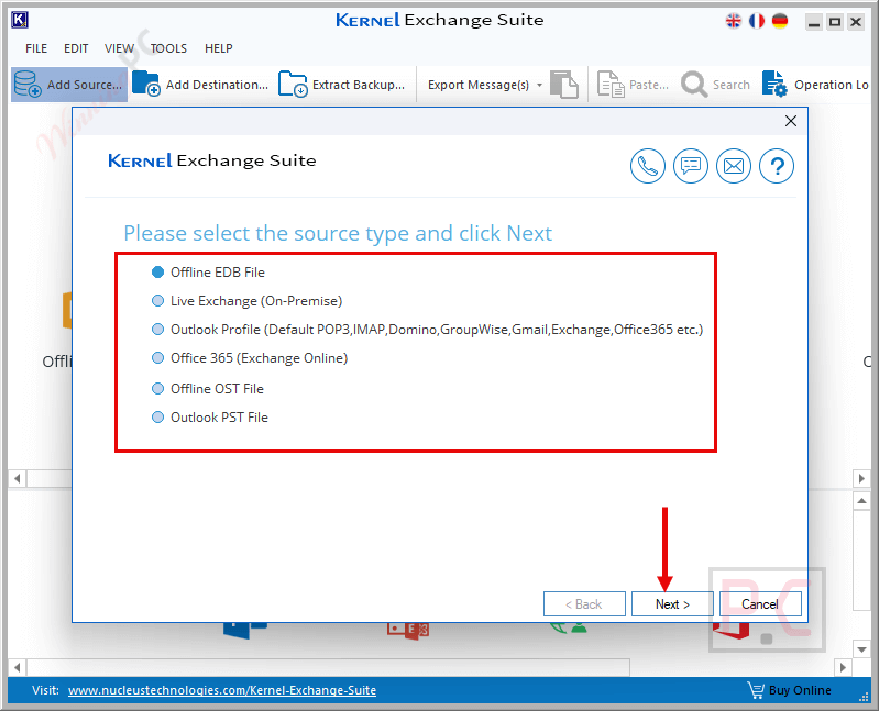 select source type kernel exchange suite