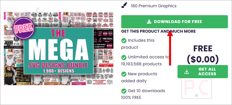 the mega svg bundle giveaway page