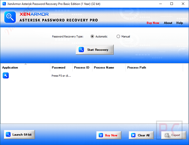 xenarmor asterisk password recovery pro main screenshot Asterisk Password Recovery Pro