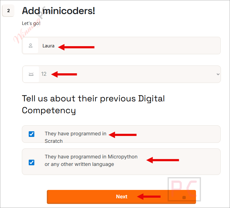 add minicoders account add minicoders account