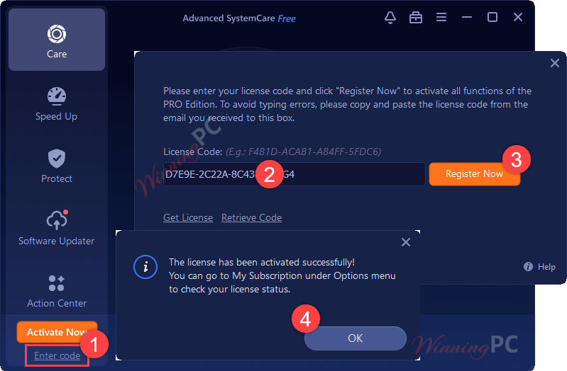 advanced systemcare pro free license key