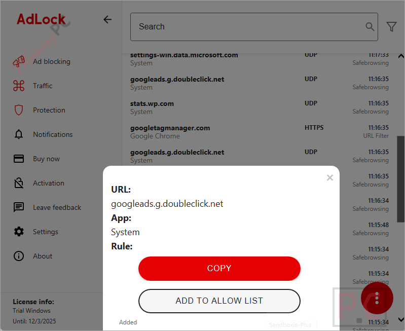 allow list adlock premium