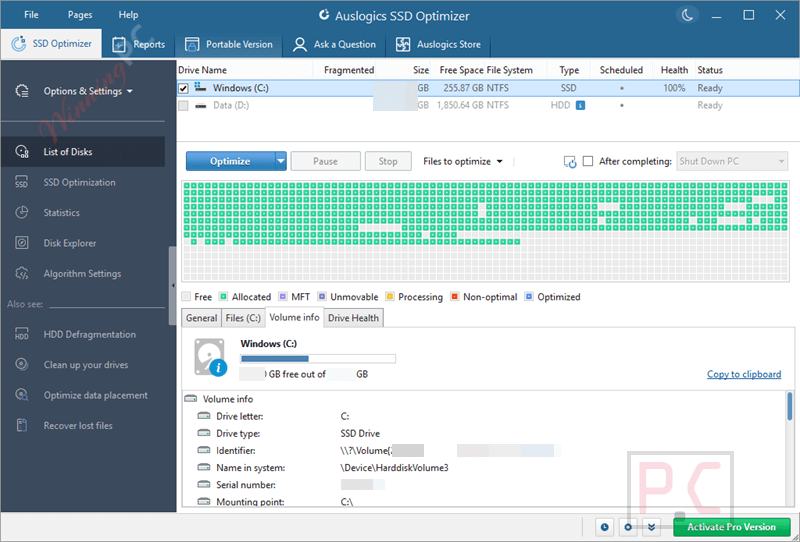 list of disk auslogics ssd optimizer Auslogics SSD Optimizer