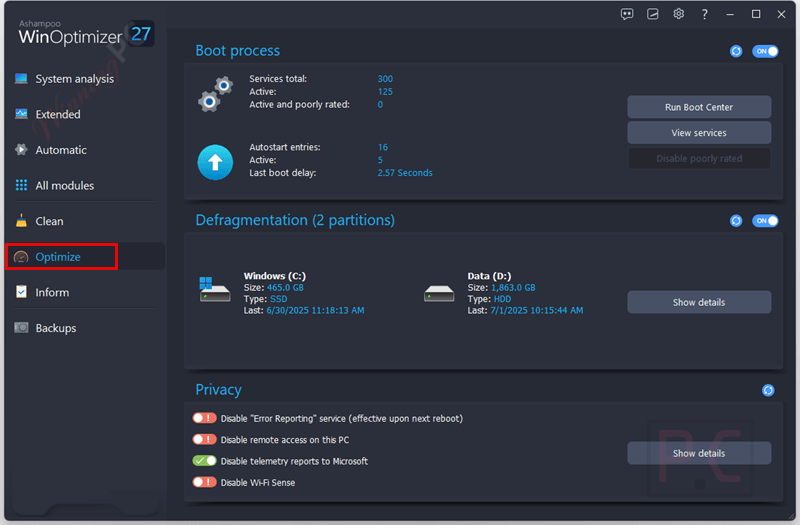 optimize ashampoo winoptimizer optimize ashampoo winoptimizer