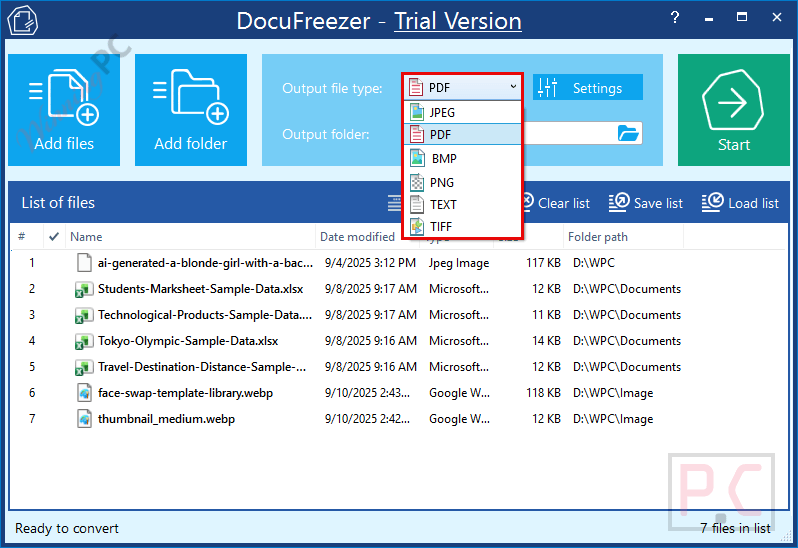 output format docufreezer output format docufreezer
