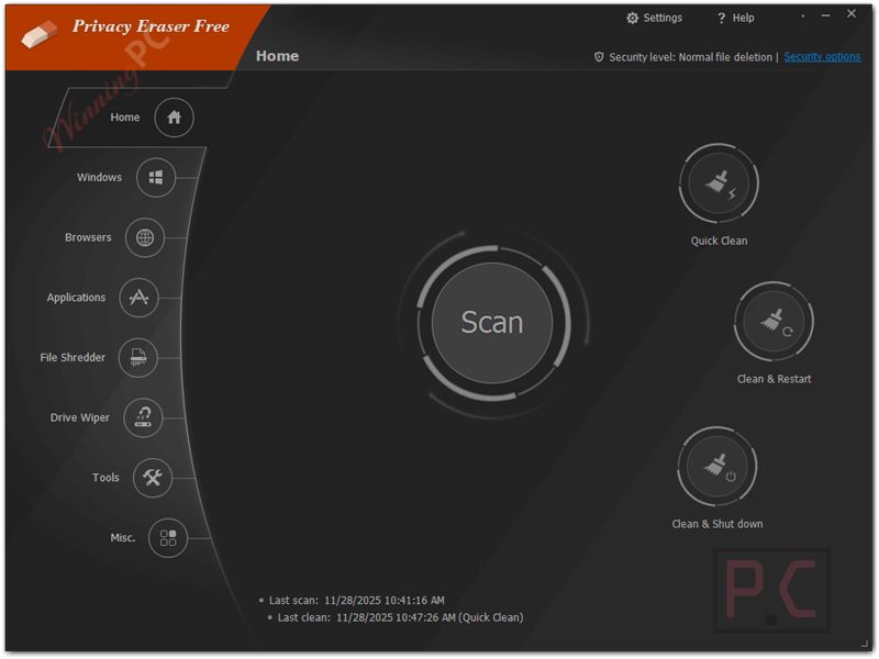 privacy eraser pro main screenshot copon privacy eraser pro main screenshot copon