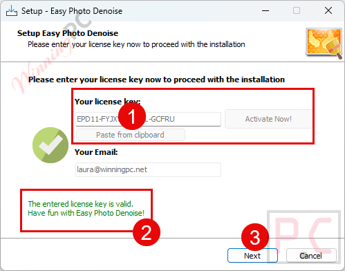 softorbits easy photo denoise activation