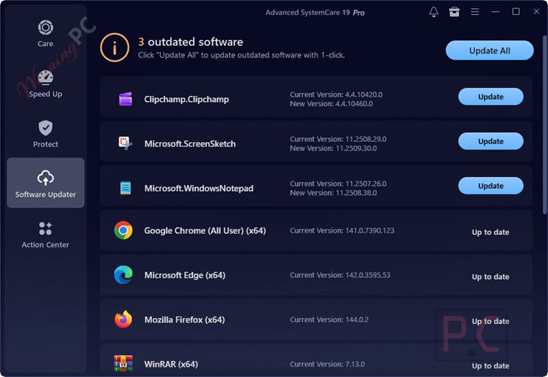 software updater advanced systemcare pro 19
