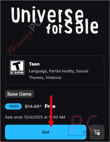 universe for sale giveaway page