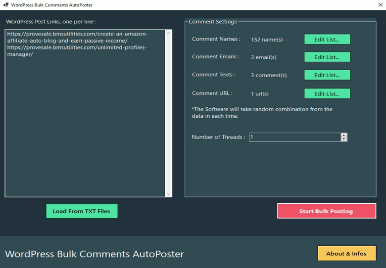 wordpress bulk comments autoposter screenshot wordpress bulk comments autoposter screenshot