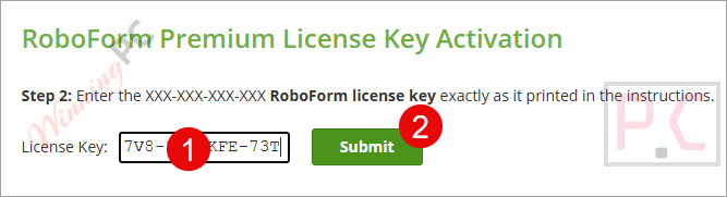 activate roboform premium code