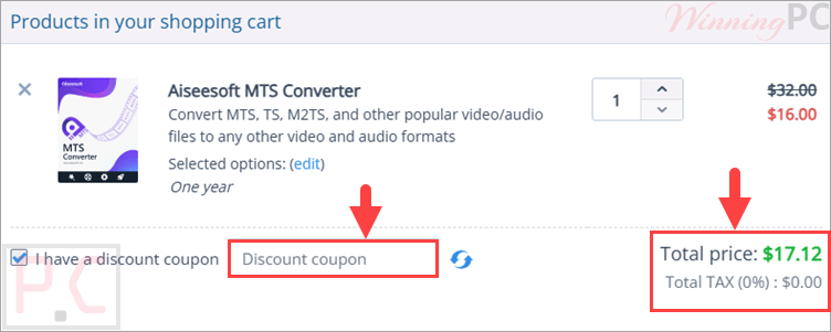 aiseesoft mts converter coupon code