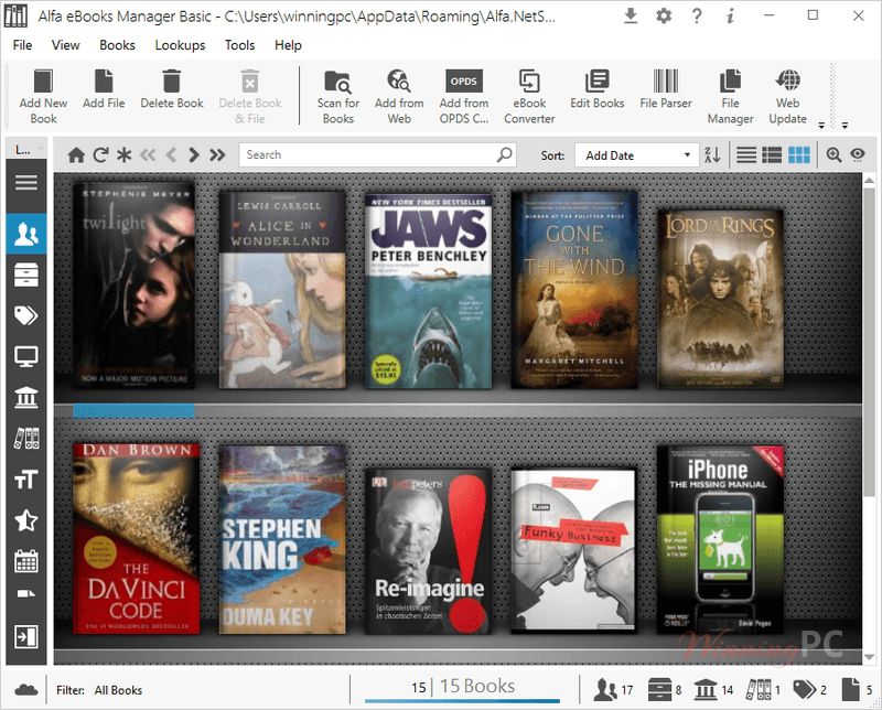 alfa ebooks manager giveaway main screenshot Alfa eBooks Manager