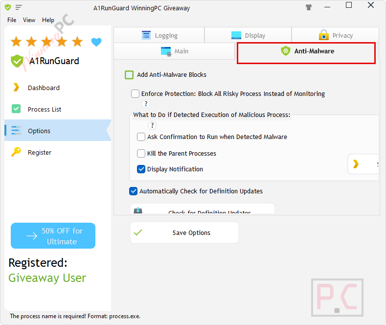 anti malware a1runguard premium