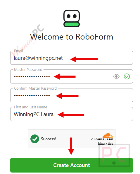 create roboform premium account