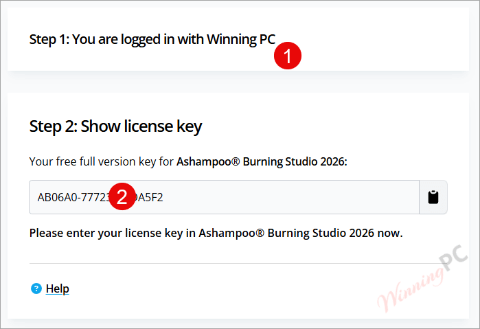 giveaway ashampoo burning studio 2026 license code
