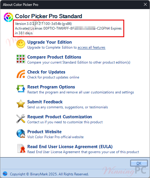 giveaway binarymark color picker pro full license giveaway binarymark color picker pro full license
